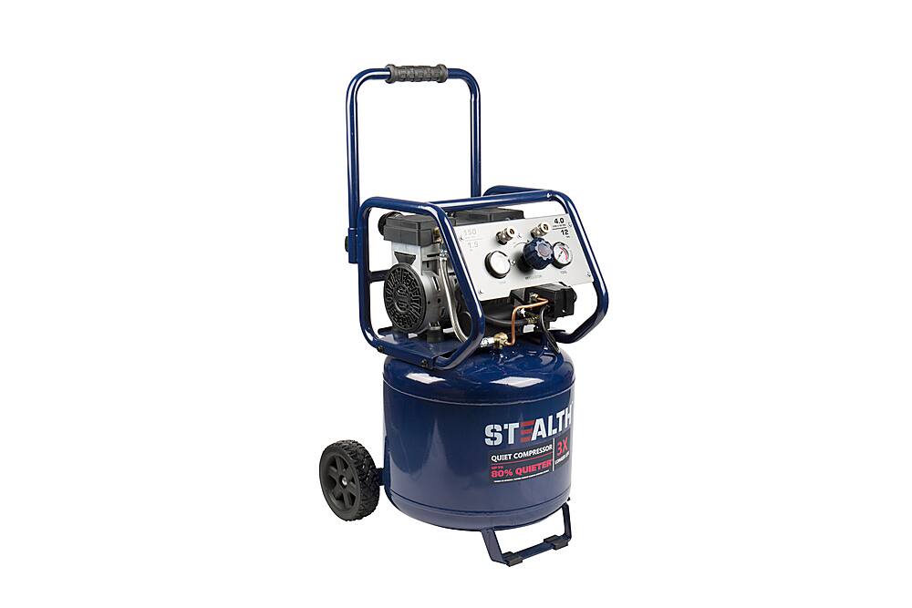 Angle. Stealth - 12 Gallon Pro air compressor - Blue.