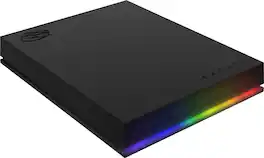 Seagate - FireCuda Gaming 2TB External USB 3.2 Gen 1 Hard Drive with RGB LED Lighting - Black