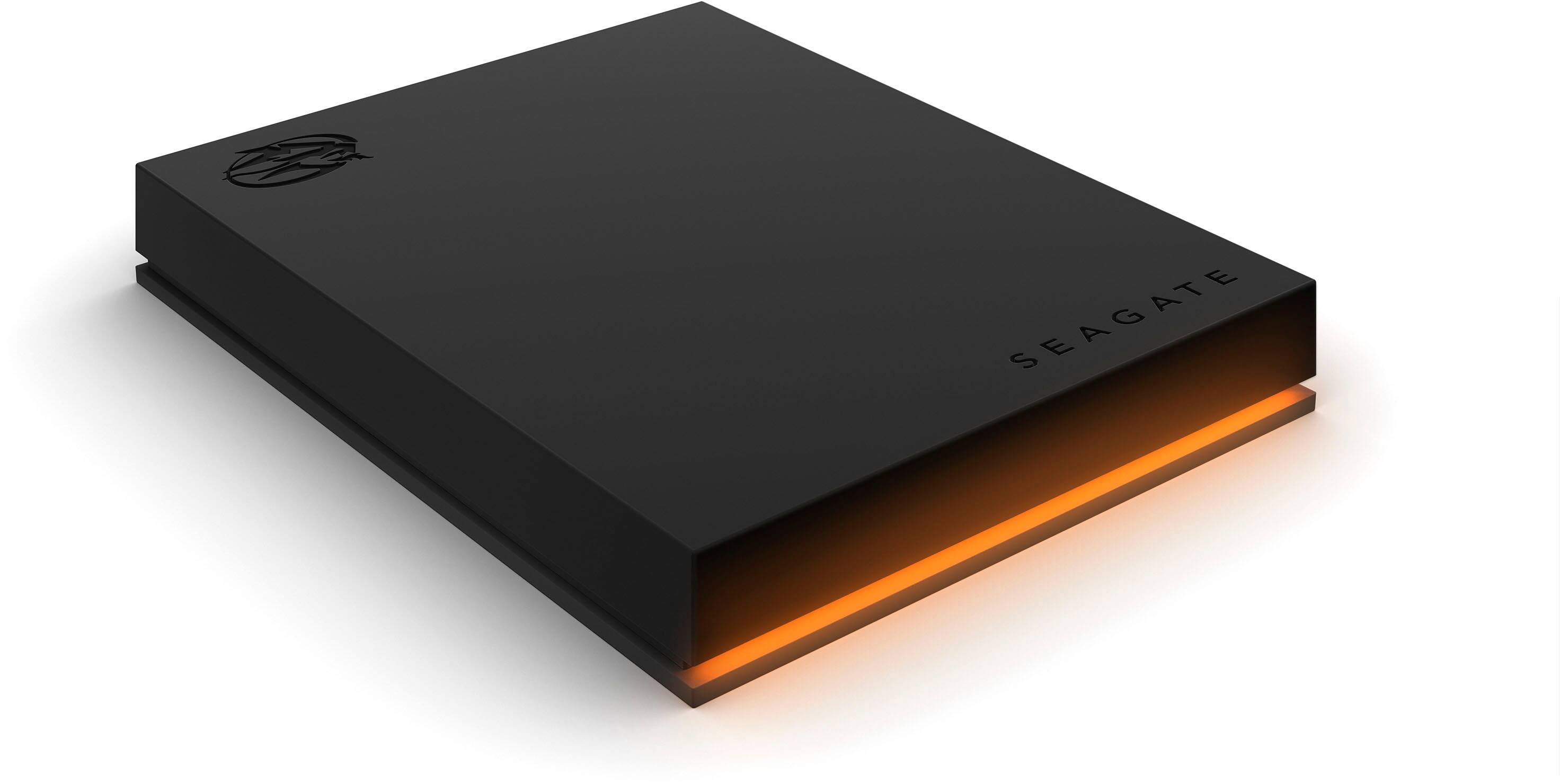 Alt View 13. Seagate - FireCuda Gaming 2TB External USB 3.2 Gen 1 Hard Drive with RGB LED Lighting - Black.
