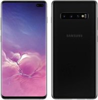 Samsung - Pre-Owned Galaxy S10+ 4G LTE 128GB (Unlocked) - Prism Black - Front_Zoom