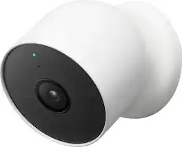 Google - Nest Cam Indoor/Outdoor Wire Free Security Camera - Snow