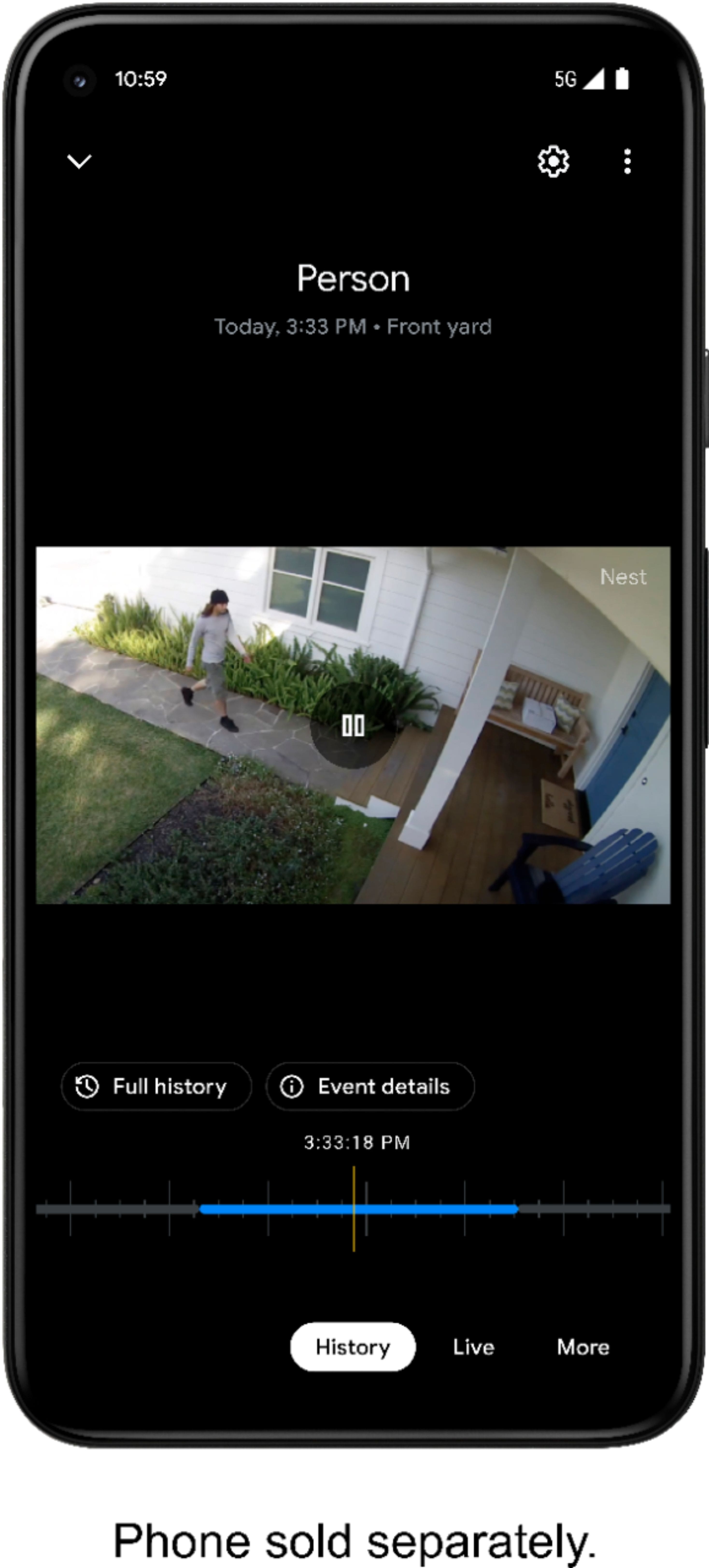 Alt View 19. Google - Nest Cam Indoor/Outdoor Wire Free Security Camera - Snow.