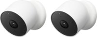 Front Zoom. Google - Nest Cam 2 Pack Indoor/Outdoor Wire Free Security Cameras - Snow.