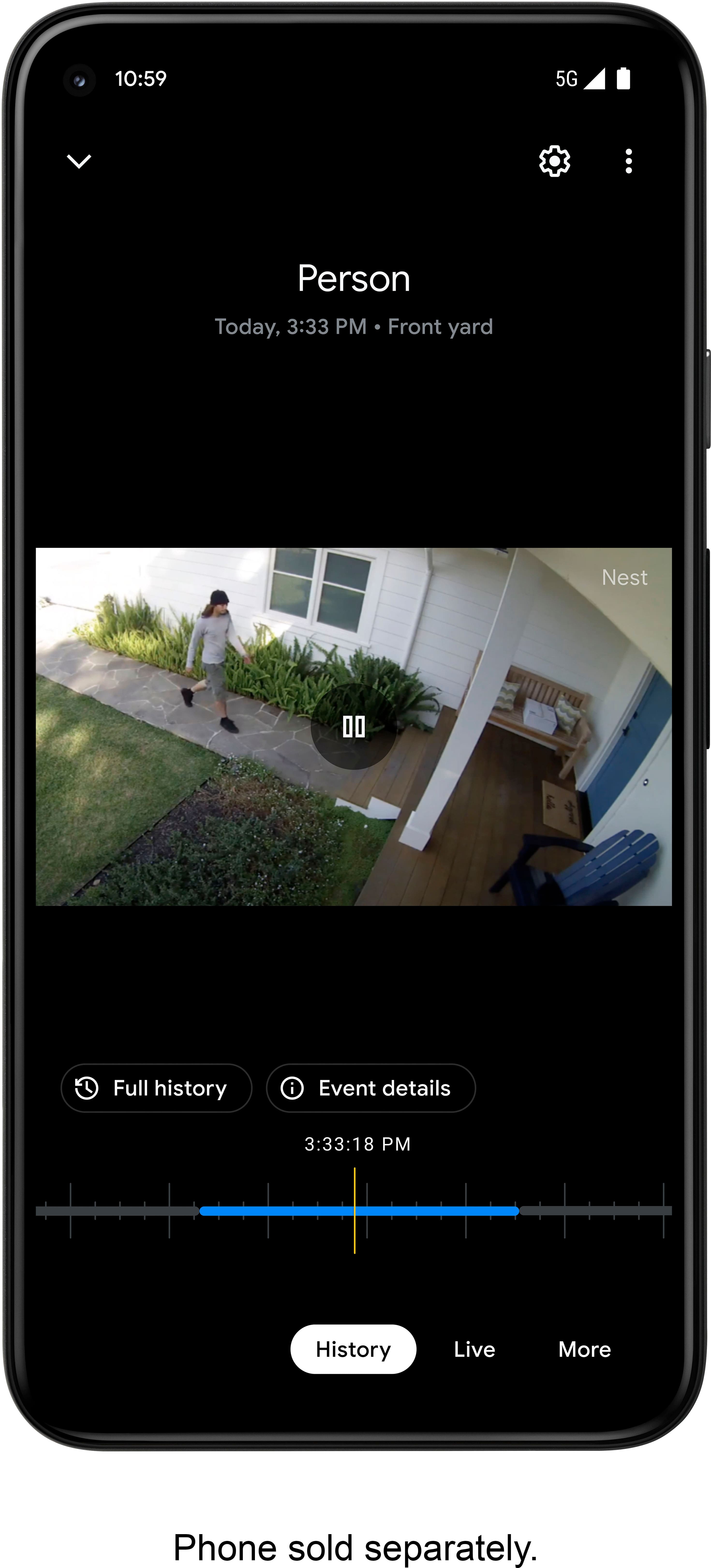 Alt View 19. Google - Nest Cam 2 Pack Indoor/Outdoor Wire Free Security Cameras - Snow.