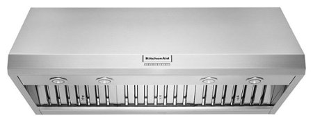 KitchenAid - 48'' 585 or 1170 CFM Motor Class Commercial-Style Wall-Mount Canopy Range Hood - Stainless Steel
