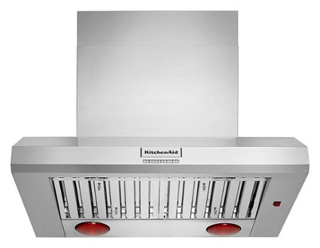 KitchenAid - 36" 585 or 1170 CFM Motor Class Commercial-Style Wall-Mount Canopy Range Hood - Stainless Steel