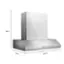 Alt View 15. KitchenAid - 36" 585 or 1170 CFM Motor Class Commercial-Style Wall-Mount Canopy Range Hood - Stainless steel.
