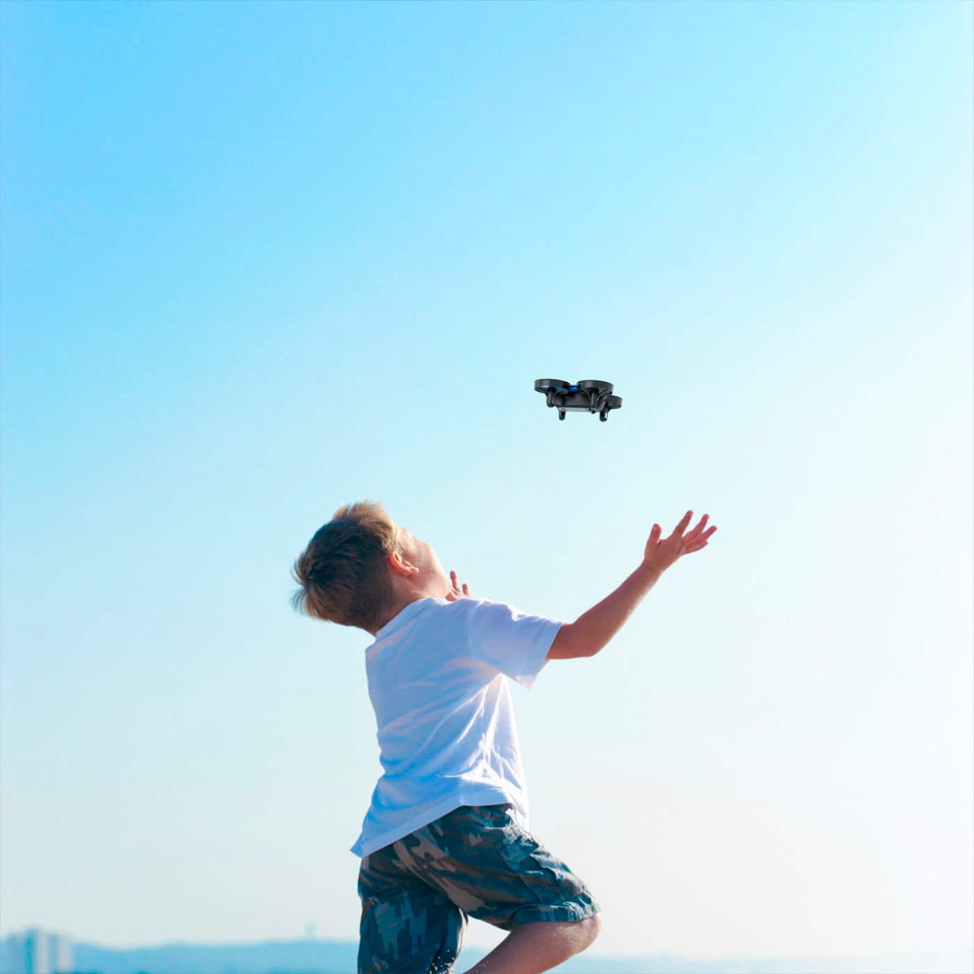 Alt View 22. Snaptain - SP350 Mini Drone for kids and Beginners with Remote Controller - Blue.