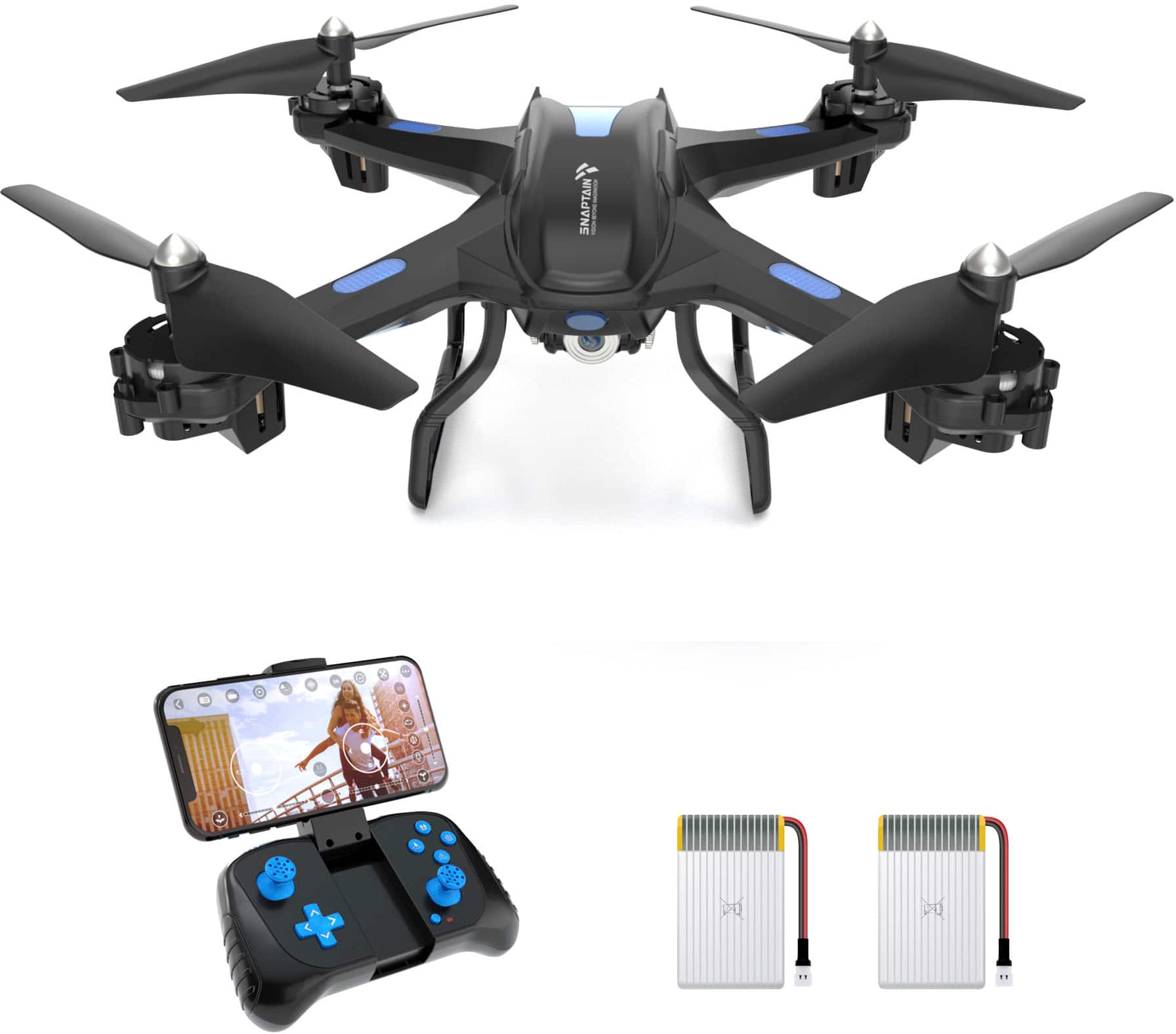 Alt View 12. Snaptain - S5C PRO FHD Drone with Remote Controller - Black.