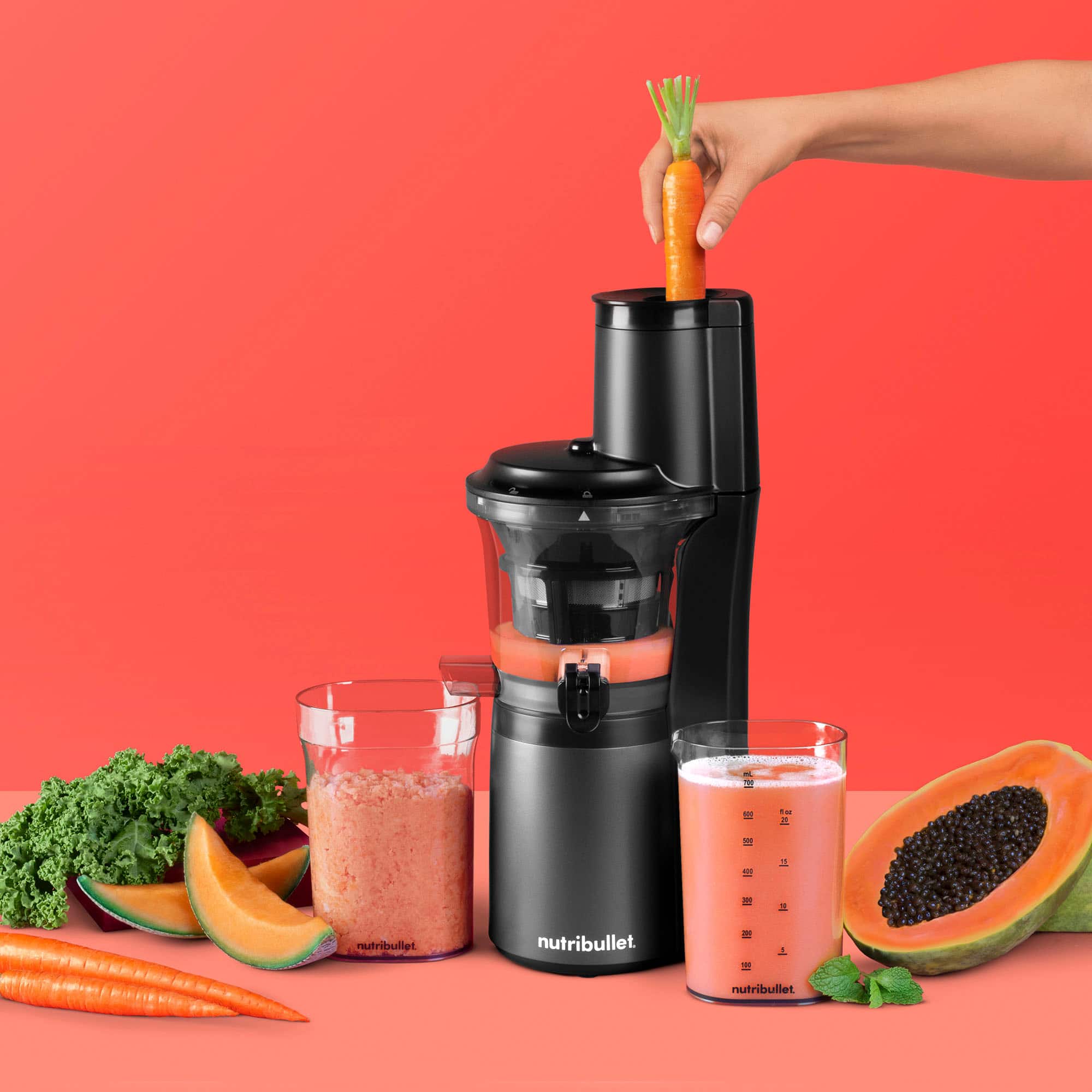 Alt View 21. NutriBullet - Slow Masticating Juicer NBJ50300 - Gray.