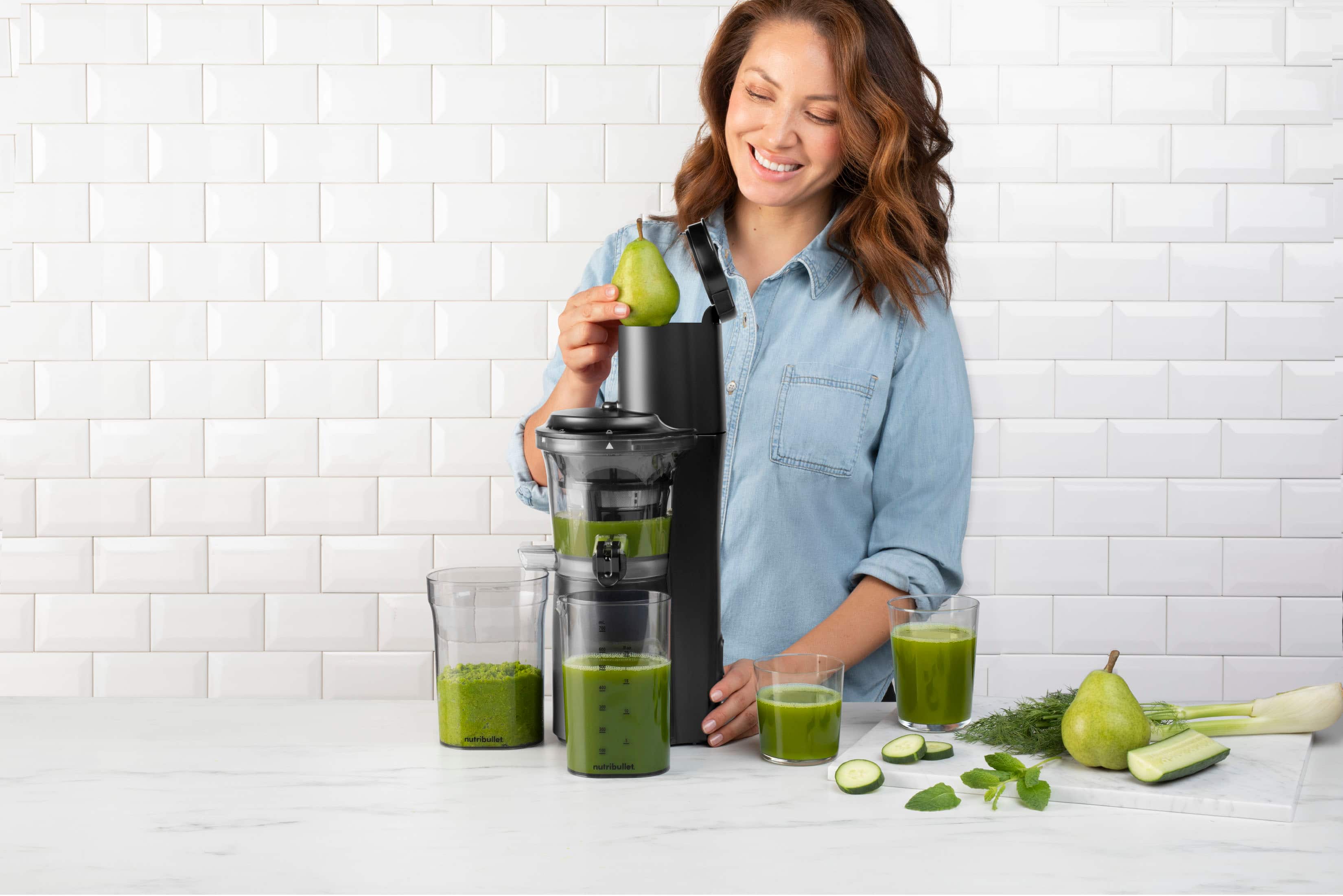 Alt View 24. NutriBullet - Slow Masticating Juicer NBJ50300 - Gray.