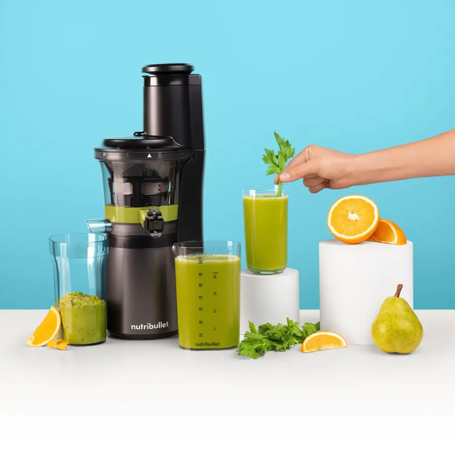Alt View 26. NutriBullet - Slow Masticating Juicer NBJ50300 - Gray.