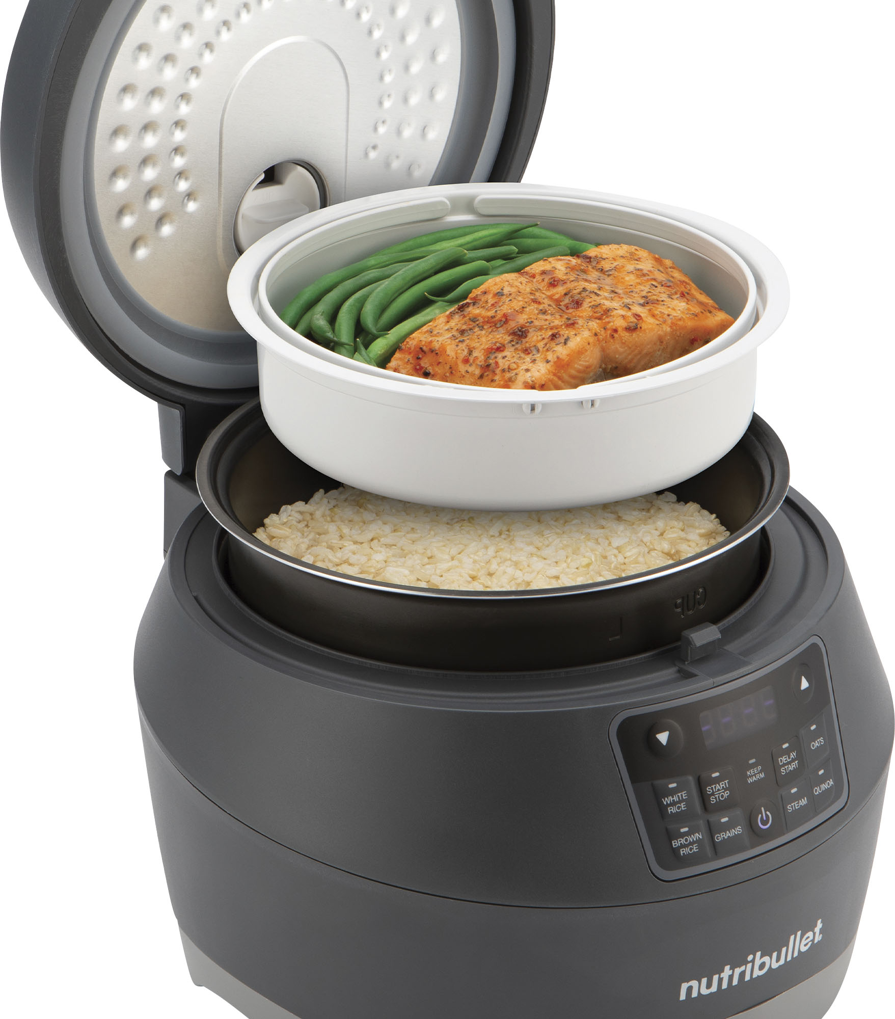 nutribullet EveryGrain Grain and Rice Cooker with Steamer NBG50100