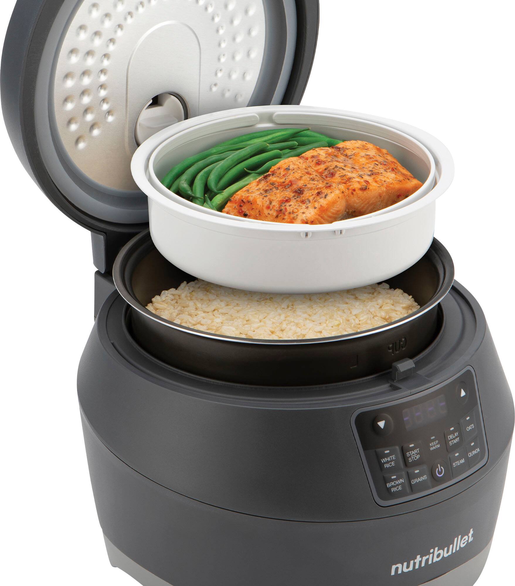 Alt View 14. NutriBullet - EveryGrain Grain and Rice Cooker with Steamer NBG50100 - Gray.