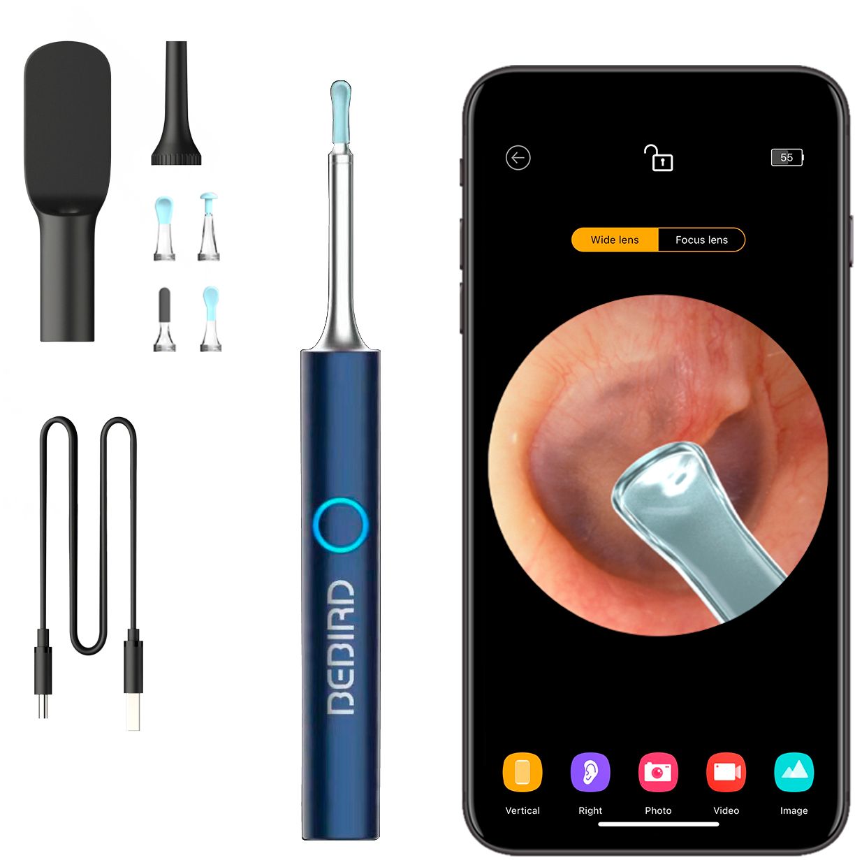 Back View: Aluratek - Bluetooth Digital Pulse Oximeter-FDA Class I - Gray
