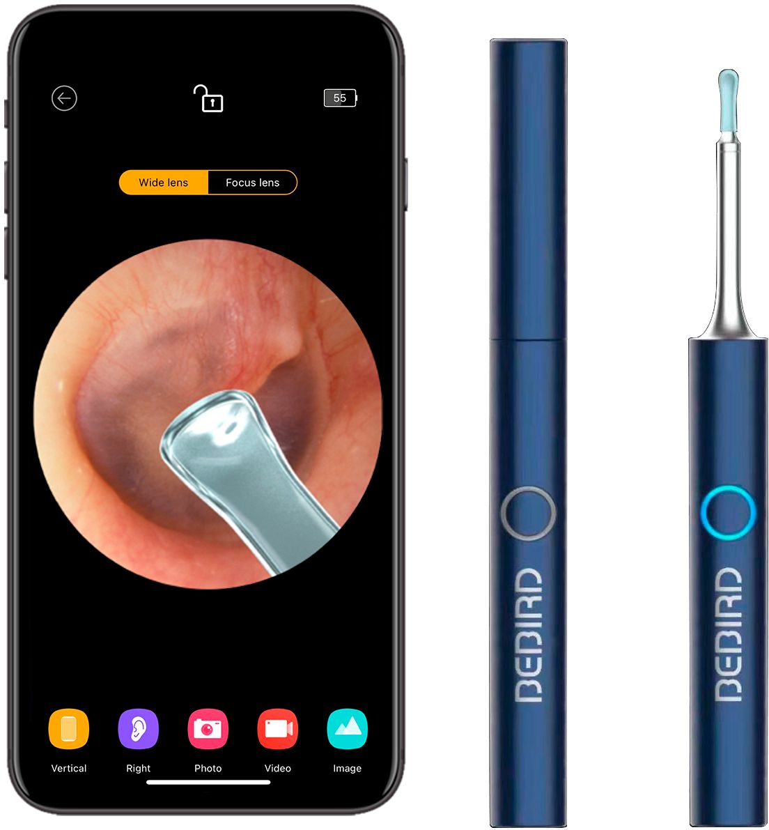 Left View: Aluratek - Bluetooth Digital Pulse Oximeter-FDA Class I - Gray