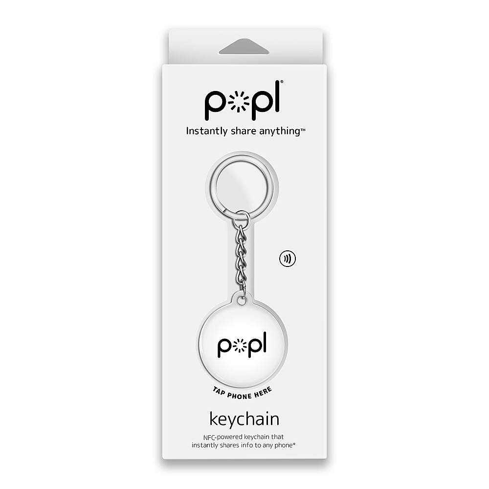 Alt View 12. Popl - Keychain - White.