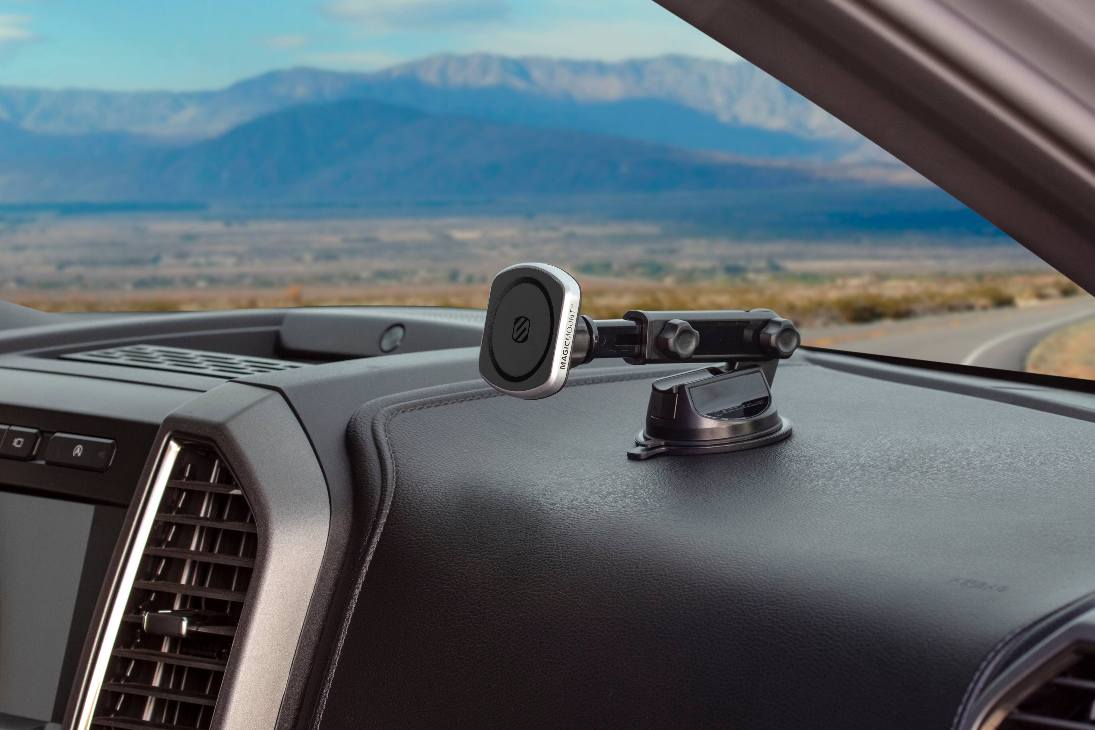 Alt View 11. Scosche - MagicMount Pro Charge5 Window/Dash - Black.