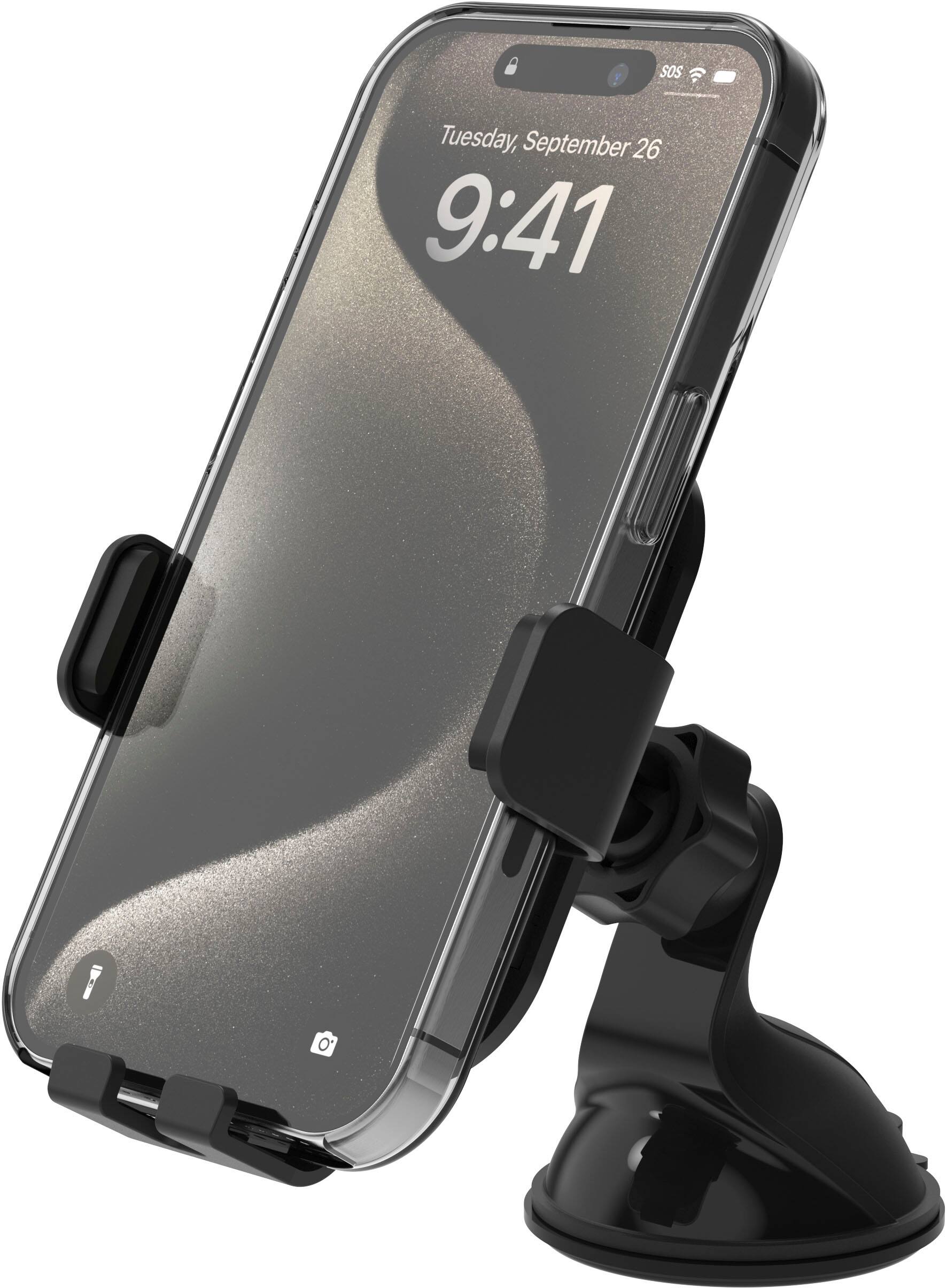 Left View: Scosche - GravityGrip 3-in-1 Window Dash Vent Mount for Mobile Phones - Black