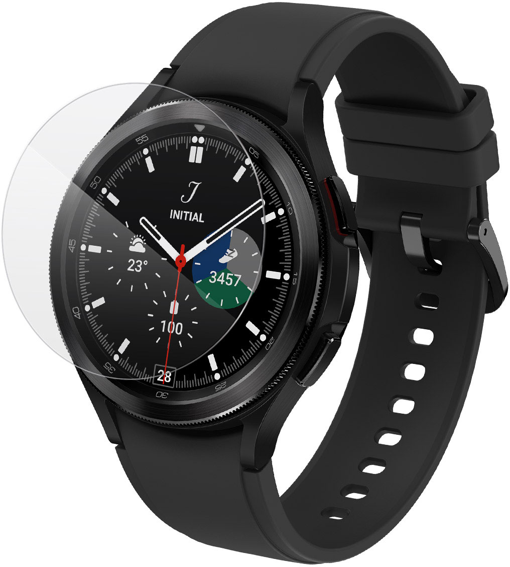 ZAGG - InvisibleShield GlassFusion+ Flexible Hybrid Screen Protector for Samsung Galaxy Watch4 Classic 46mm