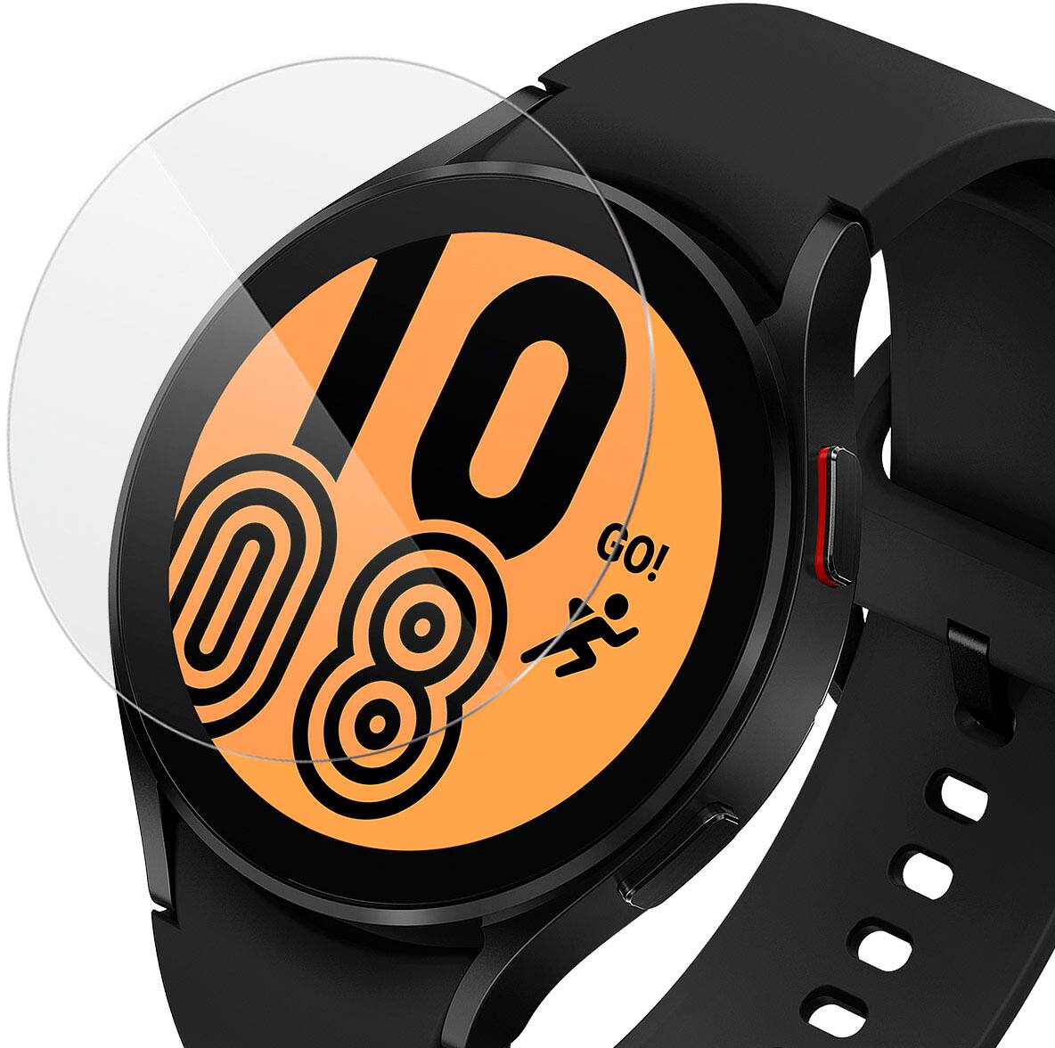 Alt View 14. ZAGG - InvisibleShield Ultra Clear+ Advanced Scratch & Shatter Screen Protector for Samsung Galaxy Watch4 44mm.