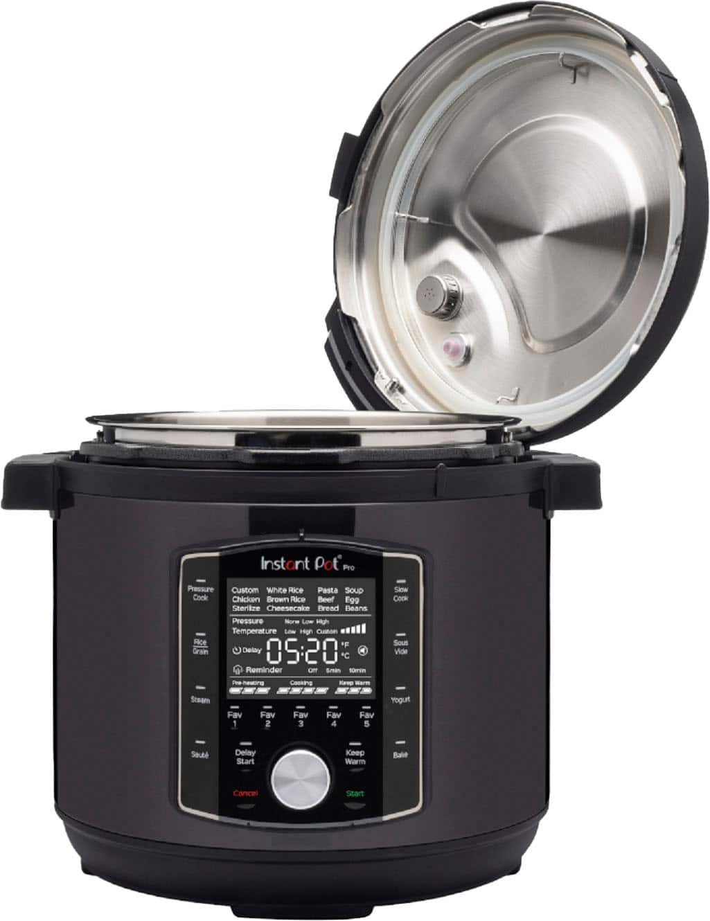 Alt View 11. Instant Pot - 8Qt Pro Electric Pressure Cooker - Black.