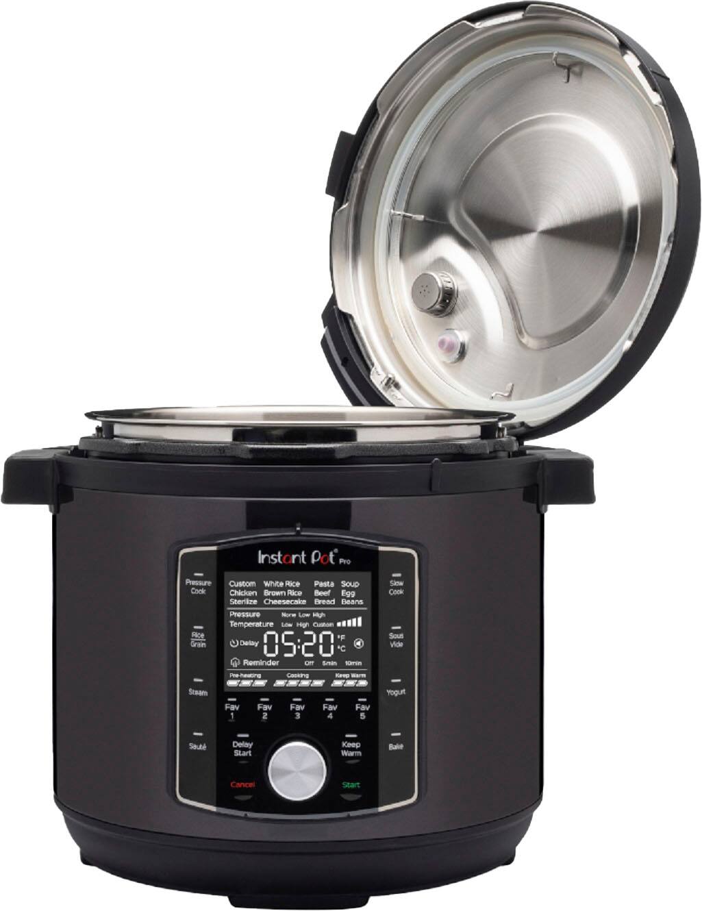 Alt View 11. Instant Pot - 8Qt Pro Electric Pressure Cooker - Black.