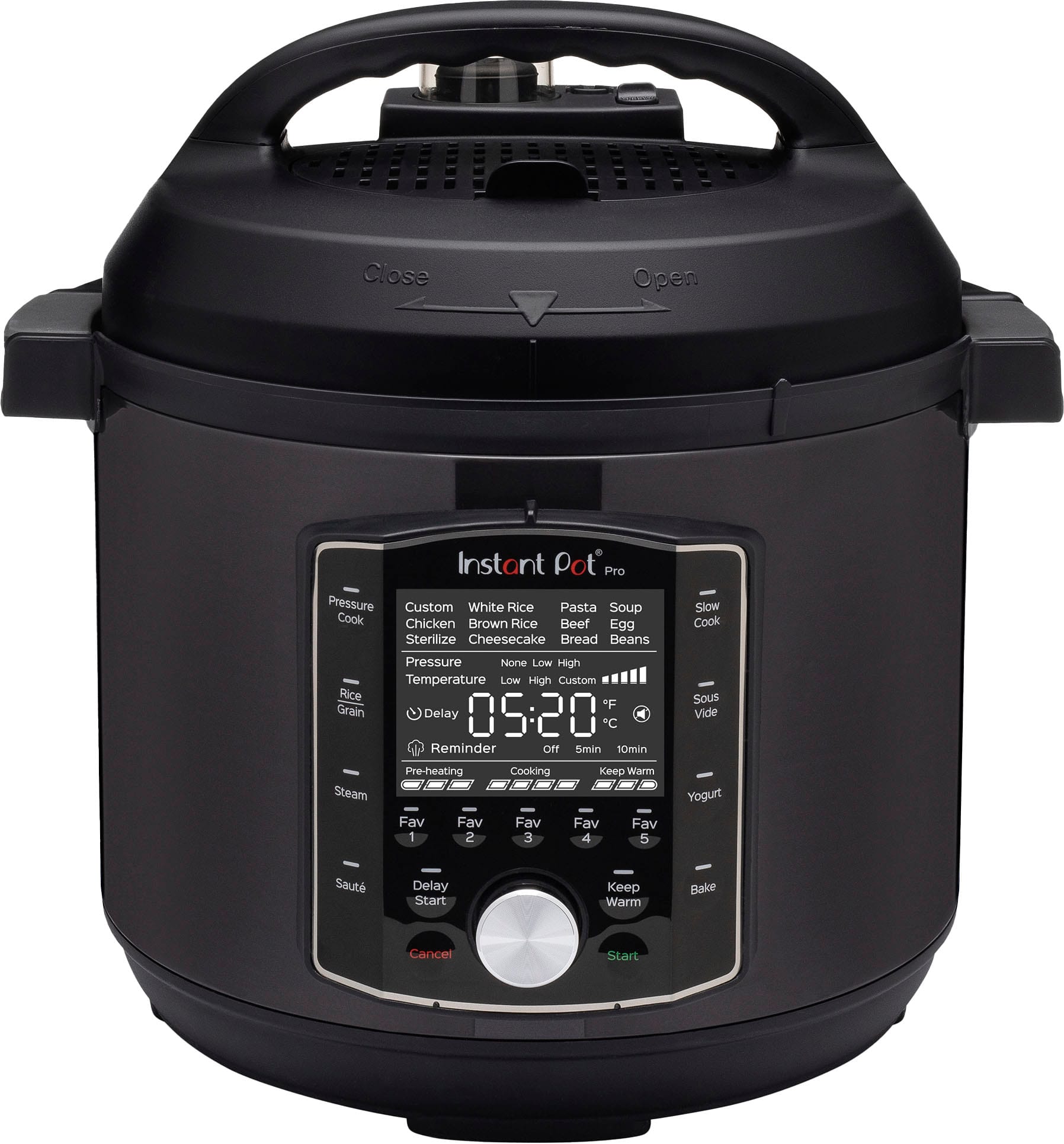 Angle. Instant Pot - 8Qt Pro Electric Pressure Cooker - Black.