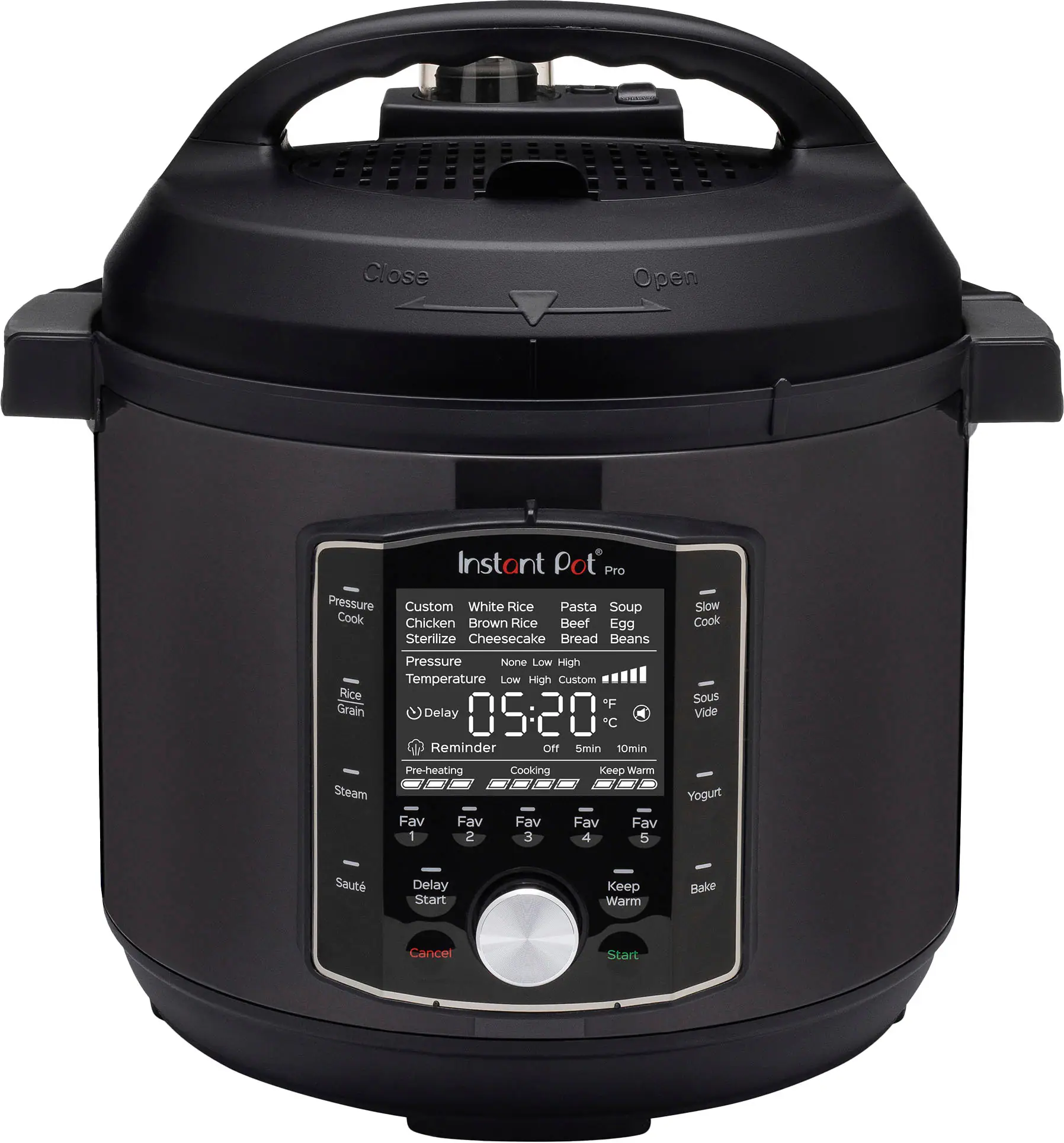 Angle. Instant Pot - 8Qt Pro Electric Pressure Cooker - Black.