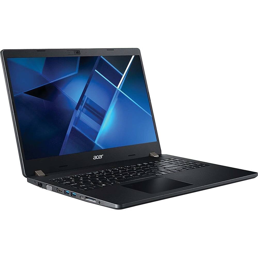 Front. Acer - TravelMate P2 P215-53 15.6" Laptop - Intel Core i5 - 8 GB Memory - 512 GB SSD - Shale Black.