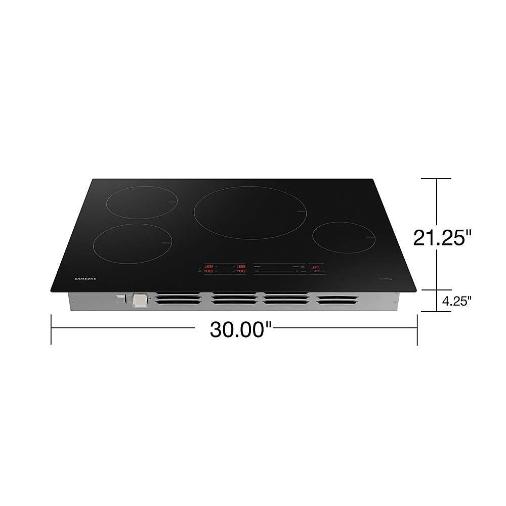 Alt View 11. Samsung - 30" Smart Induction Cooktop with Wi-Fi - Black.