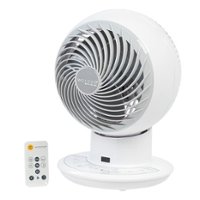 Woozoo - Compact Personal Oscillating Air Circulator Fan with Remote - 10 Speed with Timer - Large Room 470 ft² - White - Front_Zoom