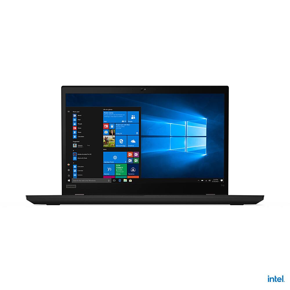 Angle View: Lenovo - 15.6" ThinkPad T15 Gen 2 Laptop - Intel Core i5 - 8GB Memory - 256GB SSD - Black