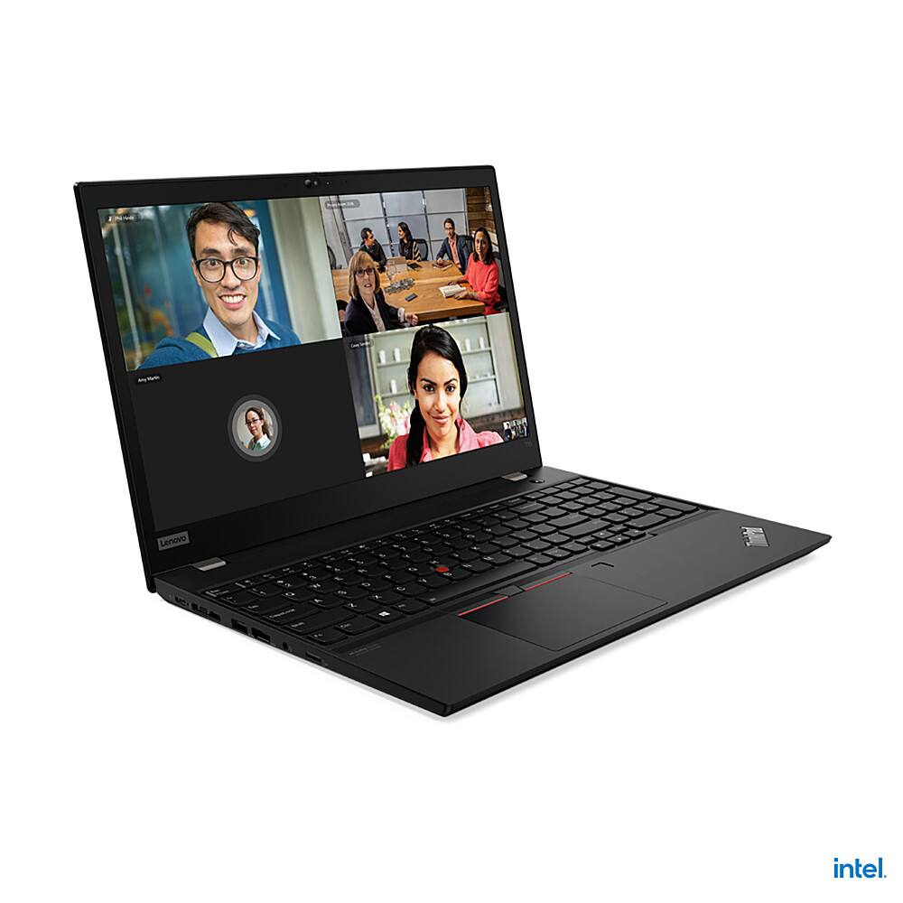 Left View: Lenovo - 15.6" ThinkPad T15 Gen 2 Laptop - Intel Core i5 - 8GB Memory - 256GB SSD - Black