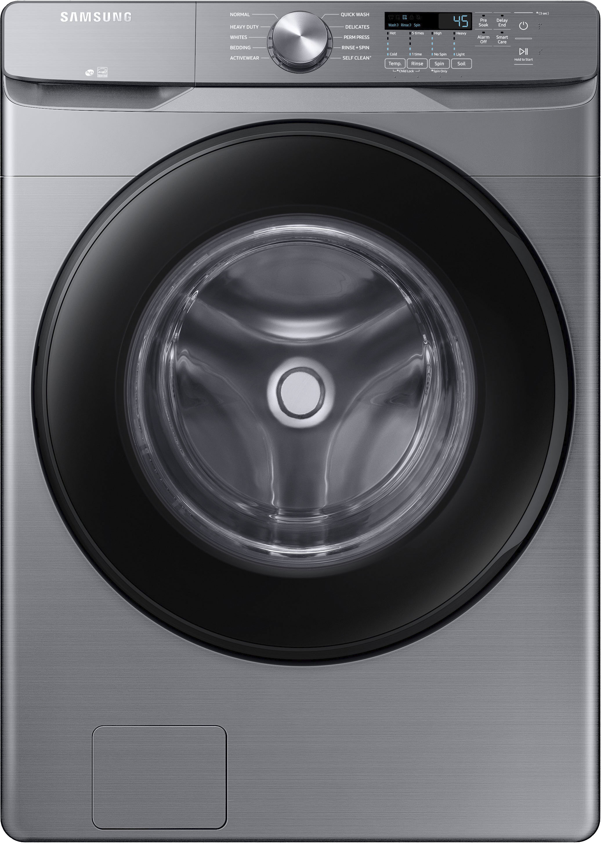 Samsung - 4.5 cu. ft. Front Load Washer with Vibration Reduction Technology+ - Platinum