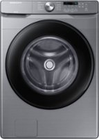 Samsung - 4.5 Cu. Ft. High-Efficiency Stackable Smart Front Load Washer with Vibration Reduction Technology+ - Platinum - Front_Zoom