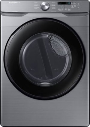 Samsung - 7.5 Cu. Ft. Stackable Electric Dryer with Sensor Dry - Platinum