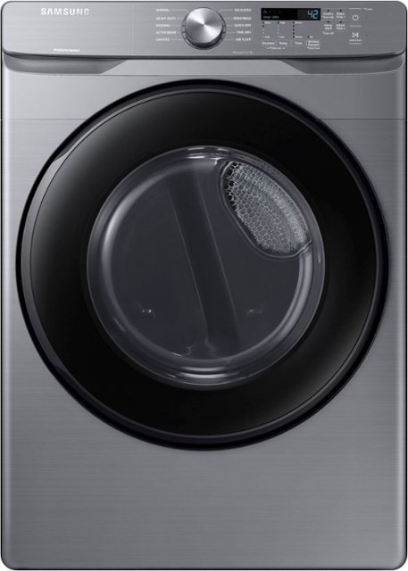 Front Zoom. Samsung - 7.5 Cu. Ft. Stackable Electric Dryer with Sensor Dry - Platinum.