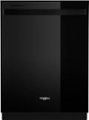 Whirlpool - 24" Top Control Built-In Dishwasher with Stainless Steel Tub, Large Capacity with Tall Top Rack, 50 dBA - Black