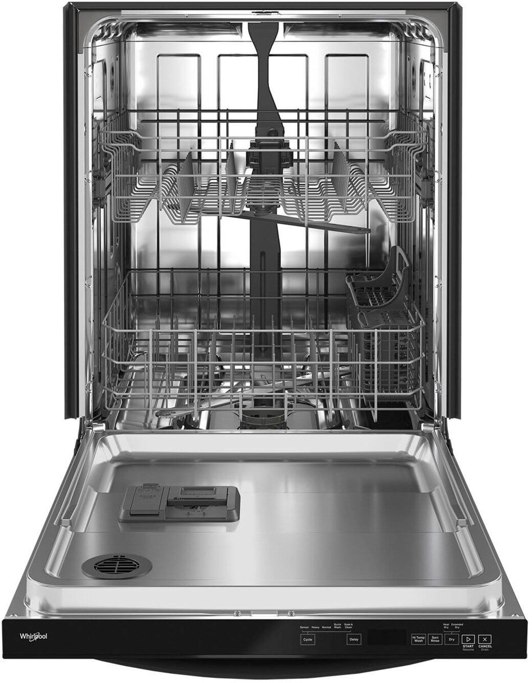 Alt View 12. Whirlpool - 24" Top Control Built-In Dishwasher with Stainless Steel Tub, Large Capacity with Tall Top Rack, 50 dBA - Black.