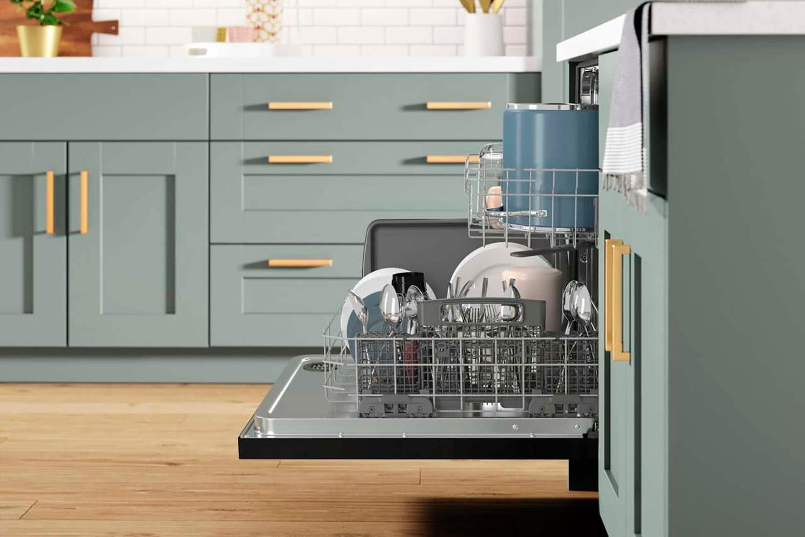 Alt View 24. Whirlpool - 24" Top Control Built-In Dishwasher with Stainless Steel Tub, Large Capacity with Tall Top Rack, 50 dBA - Black.