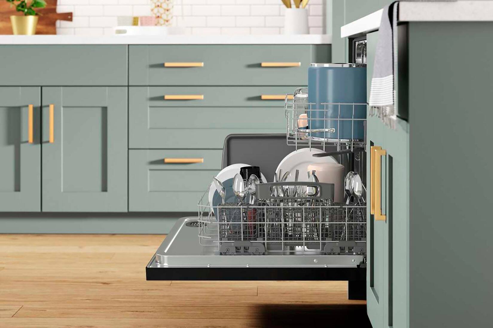 Alt View 24. Whirlpool - 24" Top Control Built-In Dishwasher with Stainless Steel Tub, Large Capacity with Tall Top Rack, 50 dBA - Black.