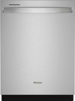 Whirlpool - 24" Top Control Built-In Dishwasher with Stainless Steel Tub, Large Capacity with Tall Top Rack, 50 dBA - Stainless Steel - Front_Zoom
