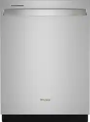 Whirlpool - 24" Top Control Built-In Tub Dishwasher with Large Capacity Tall Top Rack and 50 dBA - Stainless Steel - Front_Zoom