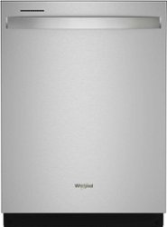 Whirlpool - 24" Top Control Built-In Dishwasher with Stainless Steel Tub, Large Capacity with Tall Top Rack, 50 dBA - Stainless steel - Front_Zoom