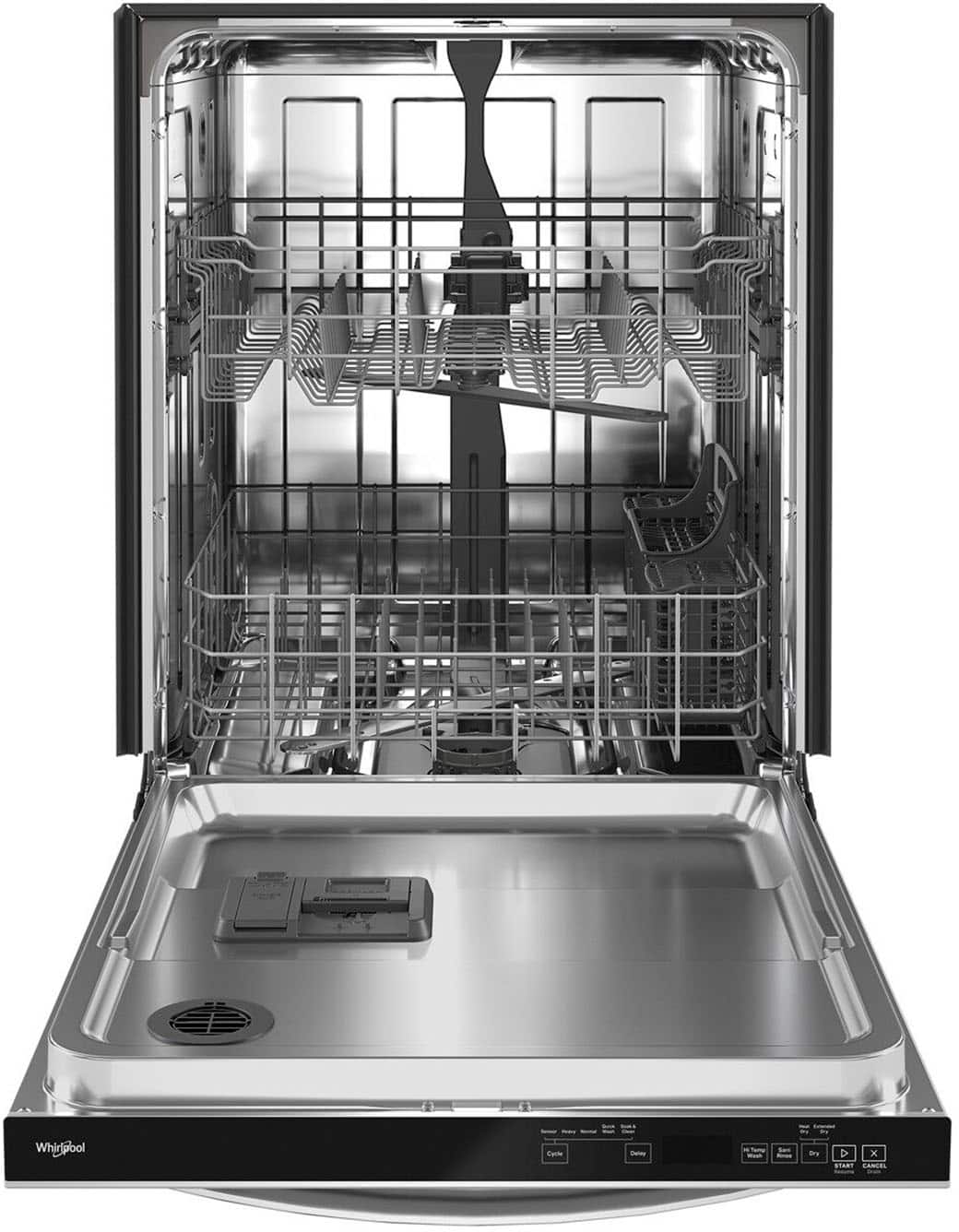 Alt View 12. Whirlpool - 24" Top Control Built-In Dishwasher with Stainless Steel Tub, Large Capacity with Tall Top Rack, 50 dBA - Stainless Steel.