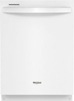 Whirlpool - 24" Top Control Built-In Dishwasher with Stainless Steel Tub, Large Capacity with Tall Top Rack, 50 dBA - White - Front_Zoom