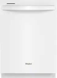 Whirlpool - 24" Top Control Built-In Stainless Steel Tub Dishwasher with Large Capacity Tall Top Rack and 50 dBA - White - Front_Zoom