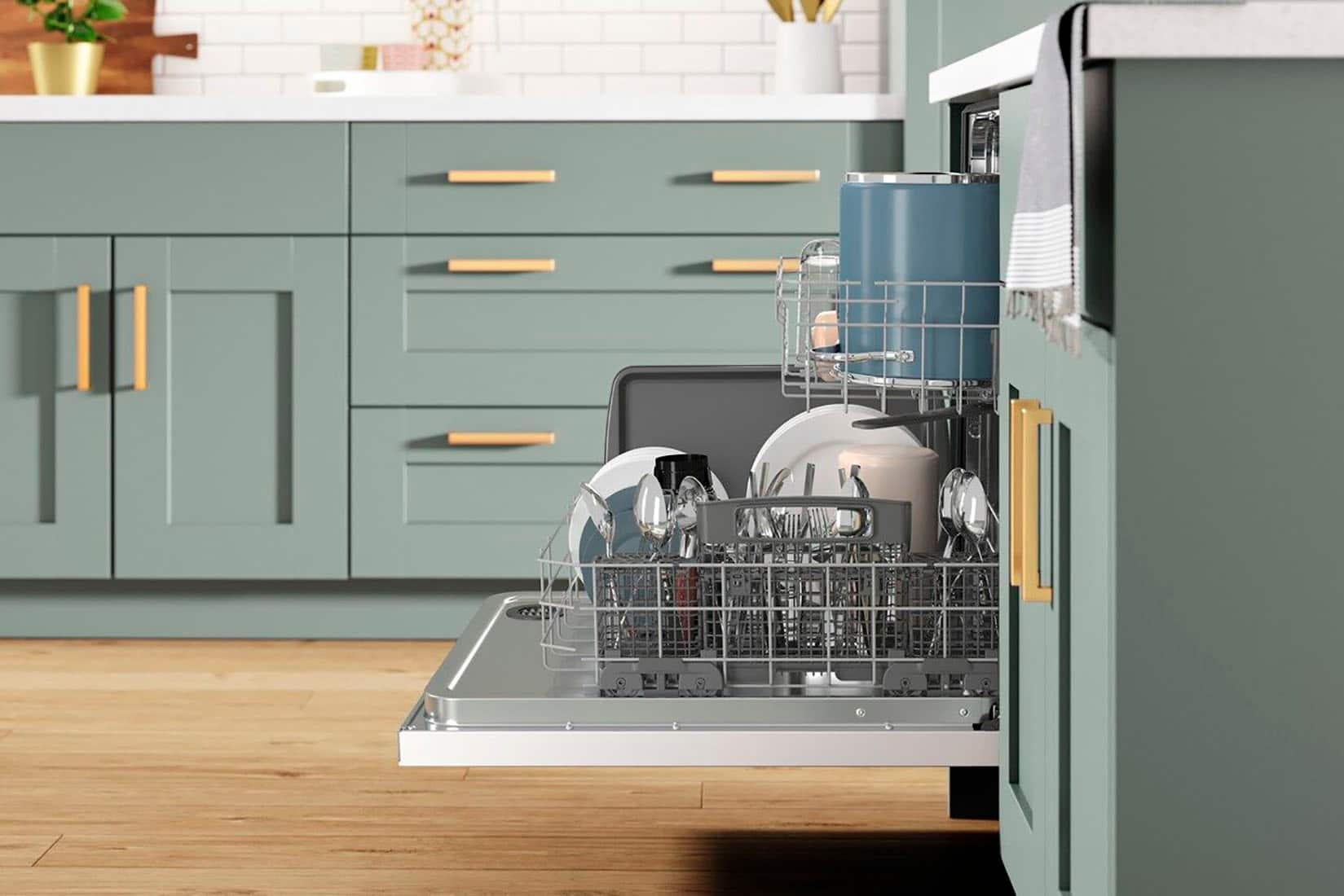 Alt View 24. Whirlpool - 24" Top Control Built-In Dishwasher with Stainless Steel Tub, Large Capacity with Tall Top Rack, 50 dBA - White.