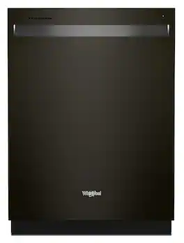 Whirlpool - 24" Top Control Built-In Stainless Steel Tub Dishwasher with 3rd Rack, Large Capacity, 47 dBA - Black Stainless Steel